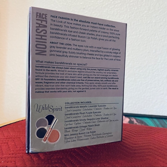 bareMinerals Face Fashion 5 pc set- eyeshadow, blush, lip polish and liner. NIB - Picture 2 of 9